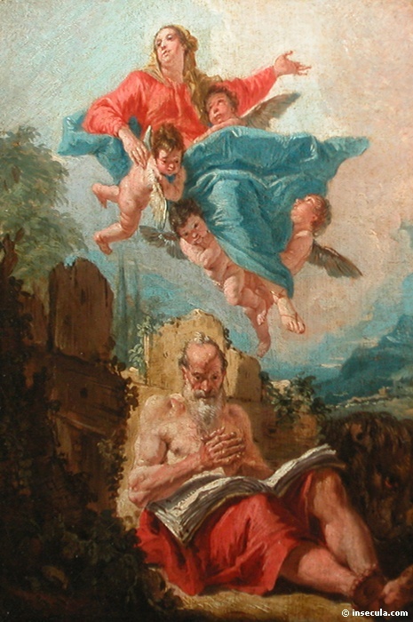 Francesco Fontebasso, <i> La Vierge apparaissant à Saint Jérôme </i>